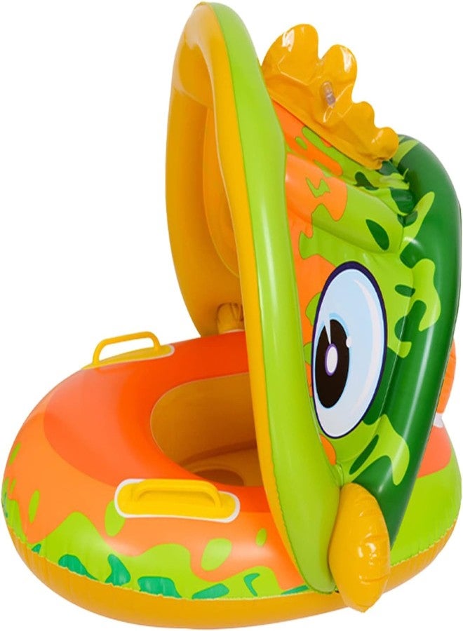 ProKart Baby Pool Float - Baby Water Play Mat Water pad for Infants Toddlers | Infant Training Bath Float | Inflatable Toddler Swim Float with Sunshade (Dolphin Pool Float, Pack of 2) - Image 4